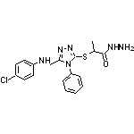 2-[(5-{[(4-chlorophenyl)amino]methyl}-4-phenyl-4H-1,2,4-triazol-3-yl)thio]propanohydrazide