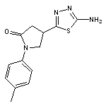 4-(5-amino-1,3,4-thiadiazol-2-yl)-1-(4-methylphenyl)pyrrolidin-2-one