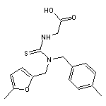 [({(4-methylbenzyl)[(5-methyl-2-furyl)methyl]amino}carbonothioyl)amino]acetic acid