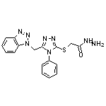 2-{[5-(1H-1,2,3-benzotriazol-1-ylmethyl)-4-phenyl-4H-1,2,4-triazol-3-yl]thio}acetohydrazide