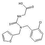 ({[(2-chlorobenzyl)(2-furylmethyl)amino]carbonothioyl}amino)acetic acid