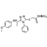 2-[(5-{1-[(4-methoxyphenyl)amino]ethyl}-4-phenyl-4H-1,2,4-triazol-3-yl)thio]acetohydrazide