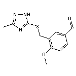 4-methoxy-3-{[(3-methyl-1H-1,2,4-triazol-5-yl)thio]methyl}benzaldehyde