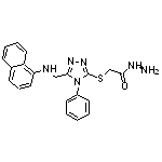 2-({5-[(1-naphthylamino)methyl]-4-phenyl-4H-1,2,4-triazol-3-yl}thio)acetohydrazide