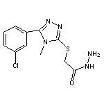 2-{[5-(3-chlorophenyl)-4-methyl-4H-1,2,4-triazol-3-yl]thio}acetohydrazide