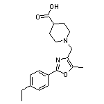 1-{[2-(4-ethylphenyl)-5-methyl-1,3-oxazol-4-yl]methyl}piperidine-4-carboxylic acid