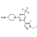 1-[4-(1-ethyl-5-methyl-1H-pyrazol-4-yl)-6-(trifluoromethyl)pyrimidin-2-yl]piperidin-4-amine