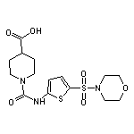 1-({[5-(morpholin-4-ylsulfonyl)thien-2-yl]amino}carbonyl)piperidine-4-carboxylic acid