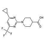 1-[4-cyclopropyl-6-(trifluoromethyl)pyrimidin-2-yl]piperidine-4-carboxylic acid