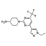 1-[4-(1-ethyl-1H-pyrazol-4-yl)-6-(trifluoromethyl)pyrimidin-2-yl]piperidin-4-amine