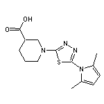 1-[5-(2,5-dimethyl-1H-pyrrol-1-yl)-1,3,4-thiadiazol-2-yl]piperidine-3-carboxylic acid