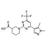 1-[4-(1,5-dimethyl-1H-pyrazol-4-yl)-6-(trifluoromethyl)pyrimidin-2-yl]piperidine-3-carboxylic acid