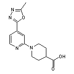 1-[4-(5-methyl-1,3,4-oxadiazol-2-yl)pyridin-2-yl]piperidine-4-carboxylic acid