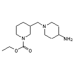 ethyl 3-[(4-aminopiperidin-1-yl)methyl]piperidine-1-carboxylate HCL