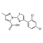 1-[4-(2,4-dichlorophenyl)-1,3-thiazol-2-yl]-3-methyl-1H-pyrazole-5-carboxylic acid