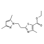 ethyl 2-[2-(3,5-dimethyl-1H-pyrazol-1-yl)ethyl]-4-methyl-1,3-thiazole-5-carboxylate