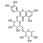 2-(3,4-dihydroxyphenyl)-5,7-dihydroxy-3-(3,4,5-trihydroxy-6-(3,4,5-trihydroxy-6-methyltetrahydro-2H-2-pyranyloxymethyl)tetrahydro-2H-2-pyranyloxy)-4H-4-chromenone 3 H2O