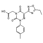 [6-(5-ethyl-1,2,4-oxadiazol-3-yl)-2-(4-methylphenyl)-3,5-dioxo-2,5-dihydro-1,2,4-triazin-4(3H)-yl]acetic acid