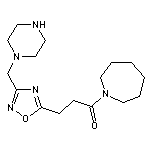 1-{3-[3-(piperazin-1-ylmethyl)-1,2,4-oxadiazol-5-yl]propanoyl}azepane 2 HCl