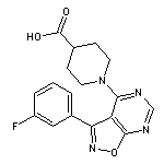 1-[3-(3-fluorophenyl)isoxazolo[5,4-d]pyrimidin-4-yl]piperidine-4-carboxylic acid