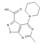 6-methyl-4-piperidin-1-ylisoxazolo[5,4-d]pyrimidine-3-carboxylic acid