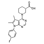 1-[7-(4-fluorophenyl)-5,6-dimethyl-7H-pyrrolo[2,3-d]pyrimidin-4-yl]piperidine-3-carboxylic acid