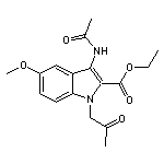 ethyl 3-(acetylamino)-5-methoxy-1-(2-oxopropyl)-1H-indole- 2-carboxylate