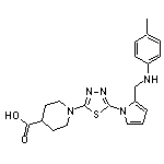 1-[5-(2-{[(4-methylphenyl)amino]methyl}-1H-pyrrol-1-yl)-1,3,4-thiadiazol-2-yl]piperidine-4-carboxylic acid