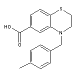 4-(4-methylbenzyl)-3,4-dihydro-2H-1,4-benzothiazine-6-carboxylic acid