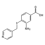 3-amino-4-[(pyridin-4-ylmethyl)thio]benzoic acid