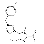 8-methyl-2-(4-methylbenzyl)-4,5-dihydro-2H-furo[2,3-g]indazole-7-carboxylic acid