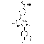 1-[3-(3,4-dimethoxyphenyl)-2,5-dimethylpyrazolo[1,5-a]pyrimidin-7-yl]piperidine-4-carboxylic acid