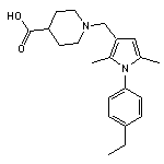 1-{[1-(4-ethylphenyl)-2,5-dimethyl-1H-pyrrol-3-yl]methyl}piperidine-4-carboxylic acid