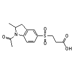 3-[(1-acetyl-2-methyl-2,3-dihydro-1H-indol-5-yl)sulfonyl]propanoic acid