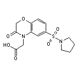 [3-oxo-6-(pyrrolidin-1-ylsulfonyl)-2,3-dihydro-4H-1,4-benzoxazin-4-yl]acetic acid