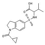 2-({[1-(cyclopropylcarbonyl)-2,3-dihydro-1H-indol-5-yl]sulfonyl}amino)-3-methylbutanoic acid