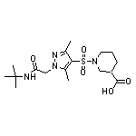 1-({1-[2-(tert-butylamino)-2-oxoethyl]-3,5-dimethyl-1H-pyrazol-4-yl}sulfonyl)piperidine-3-carboxylic acid