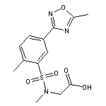 (methyl{[2-methyl-5-(5-methyl-1,2,4-oxadiazol-3-yl)phenyl]sulfonyl}amino)acetic acid