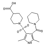 1-{[2,5-dimethyl-4-(piperidin-1-ylcarbonyl)-1H-pyrrol-3-yl]sulfonyl}piperidine-4-carboxylic acid