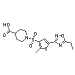 1-{[5-(5-ethyl-1,2,4-oxadiazol-3-yl)-2-methylthien-3-yl]sulfonyl}piperidine-4-carboxylic acid