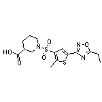 1-{[5-(5-ethyl-1,2,4-oxadiazol-3-yl)-2-methylthien-3-yl]sulfonyl}piperidine-3-carboxylic acid