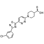 1-{6-[3-(3-chlorophenyl)-1,2,4-oxadiazol-5-yl]pyridazin-3-yl}piperidine-4-carboxylic acid