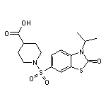 1-[(3-isopropyl-2-oxo-2,3-dihydro-1,3-benzothiazol-6-yl)sulfonyl]piperidine-4-carboxylic acid