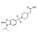 {1-[(3-isopropyl-2-oxo-2,3-dihydro-1,3-benzoxazol-6-yl)sulfonyl]piperidin-4-yl}acetic acid