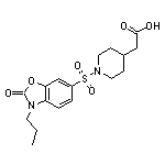 {1-[(2-oxo-3-propyl-2,3-dihydro-1,3-benzoxazol-6-yl)sulfonyl]piperidin-4-yl}acetic acid