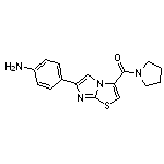 4-[3-(pyrrolidin-1-ylcarbonyl)imidazo[2,1-b][1,3]thiazol-6-yl]aniline