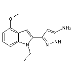 3-(1-ethyl-4-methoxy-1H-indol-2-yl)-1H-pyrazol-5-amine