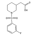 2-{1-[(3-fluorophenyl)sulfonyl]-3-piperidyl}acetic acid