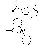 3-[4-methoxy-3-(piperidin-1-ylsulfonyl)phenyl]-5,7-dimethylpyrazolo[1,5-a]pyrimidine-2-carboxylic acid