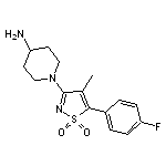 1-[5-(4-fluorophenyl)-4-methyl-1,1-dioxidoisothiazol-3-yl]piperidin-4-amine HCl